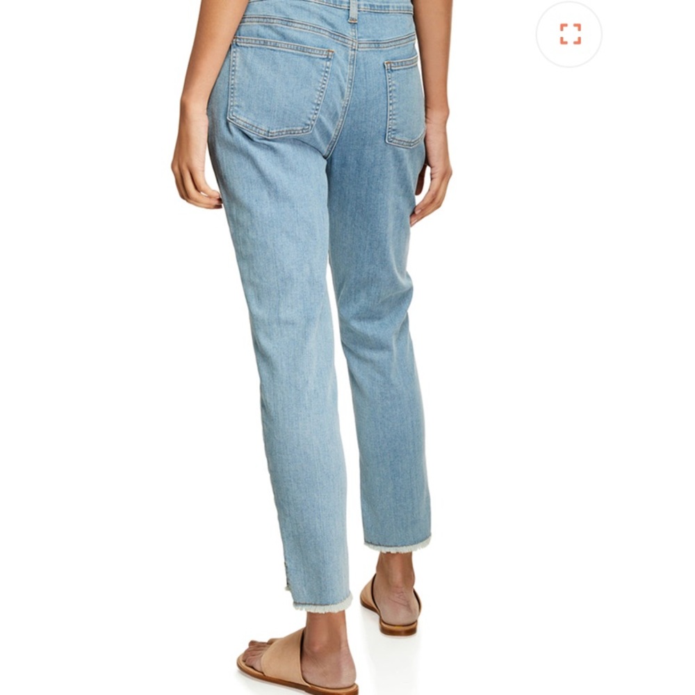 Eileen Fisher Soft Raw-Edge ankle Jeans 22W New
